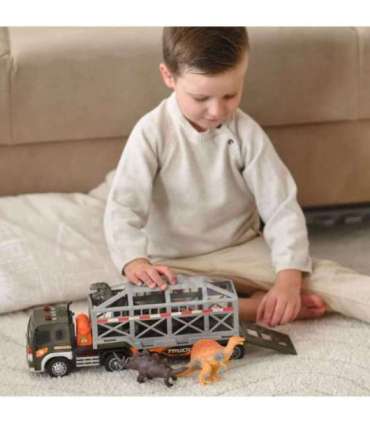 WOOPIE Ciężarówka Transporter Dinozaurów Auto z Dźwiękiem i Światłem