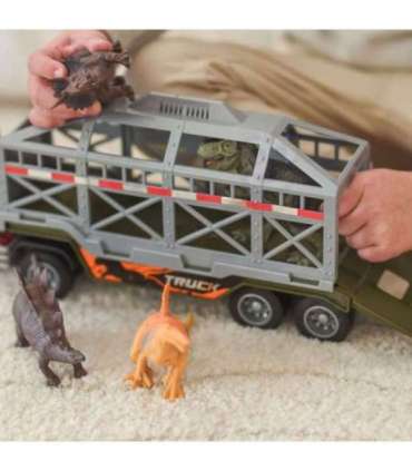 WOOPIE Ciężarówka Transporter Dinozaurów Auto z Dźwiękiem i Światłem