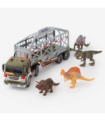 WOOPIE Ciężarówka Transporter Dinozaurów Auto z Dźwiękiem i Światłem