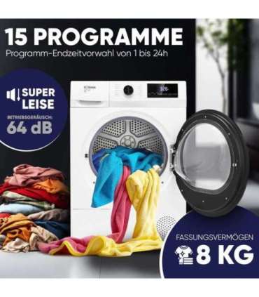 Heat pump tumble dryer Bomann, white