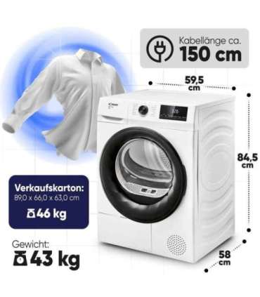 Heat pump tumble dryer Bomann, white