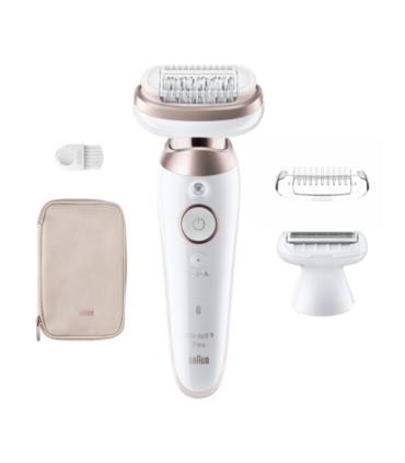 Braun Epilator SES9-030 3D Silk-Epilk 9 Flex Operating time (max) 50 min Number of power levels 2 Wet & Dry |