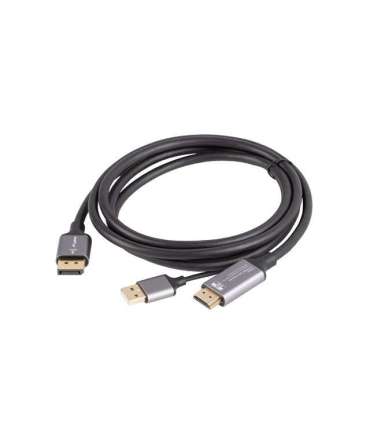 Lanberg HDMI (M) to Displayport (M) cable 4K, Black CA-HDDP-20CU-0018-BK 1.8 m