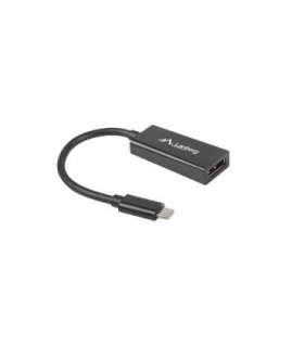 Lanberg USB-C (M) 3.1 to Displayport (F) Adapter cable 15cm, Black AD-UC-DP-01