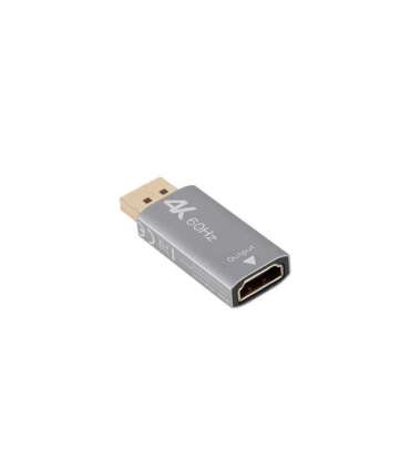 Lanberg Displayport (M) to HDMI (F) Adapter 4K, Silver AD-DP-HD-01