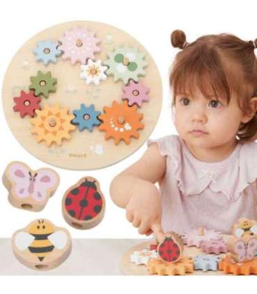 VIGA PolarB Drewniane Kolorowe Koła Zębate Montessori