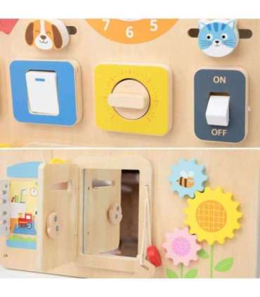 VIGA Drewniana Tablica Manipulacyjna Domek Odkrywania i Nauki