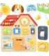 VIGA Drewniana Tablica Manipulacyjna Domek Odkrywania i Nauki
