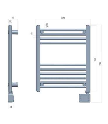 Adler AD 7823 Electric bathroom heater LED white