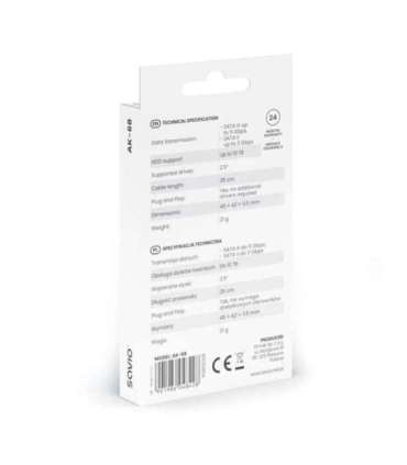 SAVIO AK-68 Adapter USB-A 3.1 Gen 1 (M) - SATA (F) for 2.5" drives