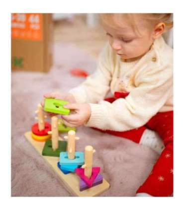 TOOKY TOY XXL karp Montessori hariv 7-ühes sensoorne mäng, 25–30 kuud