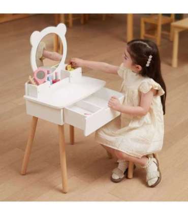 VIGA Zestaw Biała Toaletka + Akcesoria Jak z Salonu