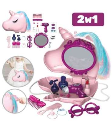 VIGA Zestaw Biała Toaletka + Akcesoria Jak z Salonu