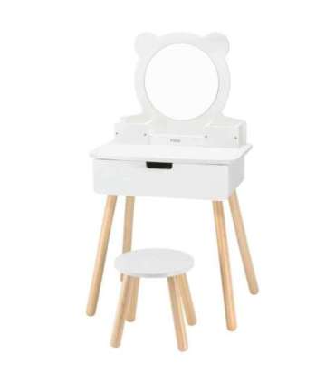 VIGA Zestaw Biała Toaletka + Akcesoria Jak z Salonu