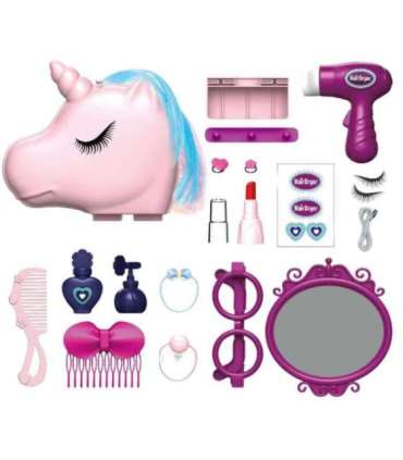 VIGA Zestaw Biała Toaletka + Akcesoria Jak z Salonu