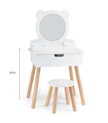 VIGA Zestaw Biała Toaletka + Akcesoria Jak z Salonu