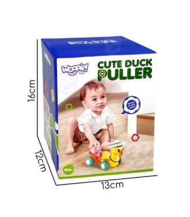 WOOPIE BABY kollane pardipoeg roosa jänesega tiritavas kärus