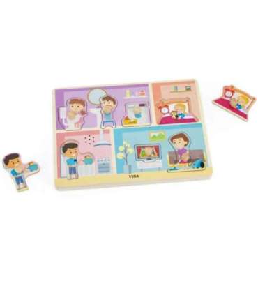 VIGA Puzzle Dźwiękowe Dopasuj Codzienne Aktywności