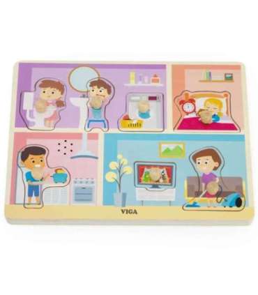 VIGA Puzzle Dźwiękowe Dopasuj Codzienne Aktywności