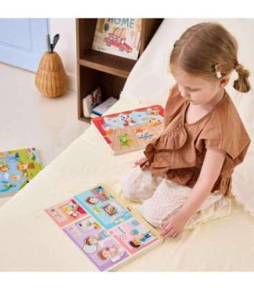 VIGA Puzzle Dźwiękowe Dopasuj Codzienne Aktywności