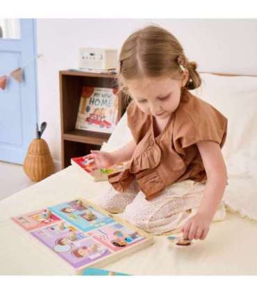 VIGA Puzzle Dźwiękowe Dopasuj Codzienne Aktywności