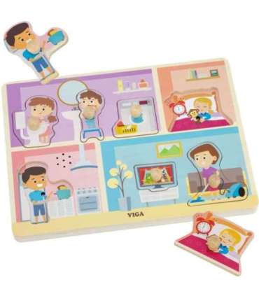 VIGA Puzzle Dźwiękowe Dopasuj Codzienne Aktywności