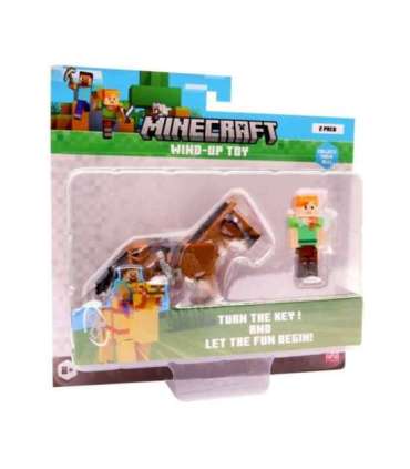 MINECRAFT S2 3D WIND-UP TOY - ALEX & HORSE