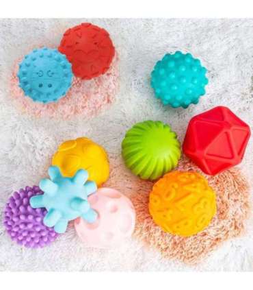 WOOPIE BABY sensoorseid pigistatavaid klotse, 8 tk.