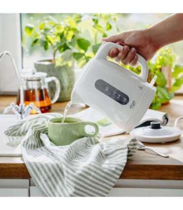 Adler Kettle AD 1380w Electric 2200 W 1 L Polypropylene 360° rotational base White