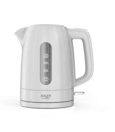 Adler Kettle AD 1380w Electric 2200 W 1 L Polypropylene 360° rotational base White