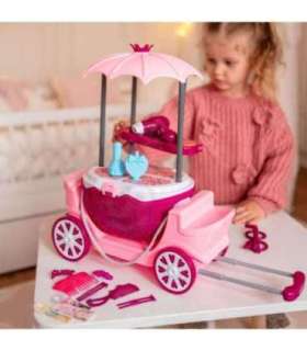 WOOPIE Salon Piękności Urody Toaletka na Kółkach Wózek Wlizka 31 akc. 4w1