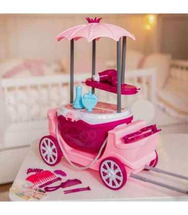 WOOPIE Salon Piękności Urody Toaletka na Kółkach Wózek Wlizka 31 akc. 4w1