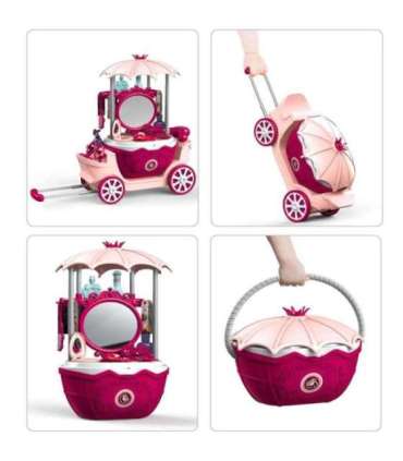 WOOPIE Salon Piękności Urody Toaletka na Kółkach Wózek Wlizka 31 akc. 4w1