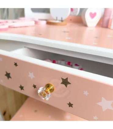 WOOPIE GREEN Drewniana Toaletka z Lustrem i Akcesoriami