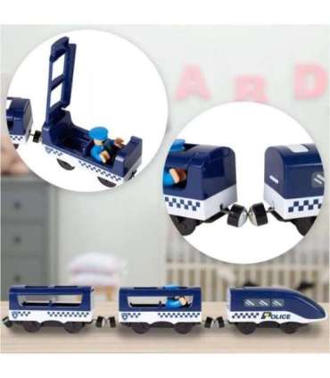 WOOPIE Kolejka Elektryczna Tor Samochodowy Komisariat Policji Helikopter Auta 92 el.