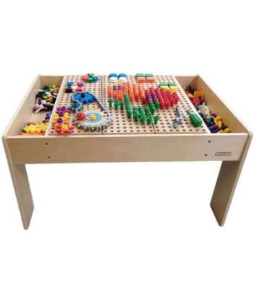 MASTERKIDZ Drewniany Stół Edukacyjny + AKCESORIA STEM WALL