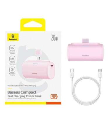 Powerbank OS-Baseus Compact IP 5000mAh 20W (pink)