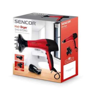 Föön Sencor SHD6701RD, punane