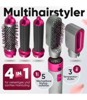 Hot air styler ProfiCare, gray-pink