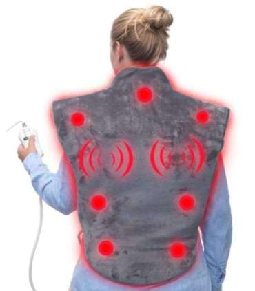 Electric 2-in-1 Heat and Massage Cushion / Comfortheat Fleece Trebs