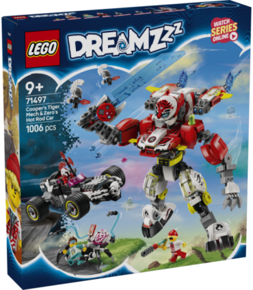LEGO Dreamzzz Cooperi tiigrirobot ja Zero hot-rod-auto