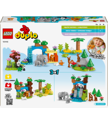LEGO DUPLO Kolm ühes metsloomade perekonnad.