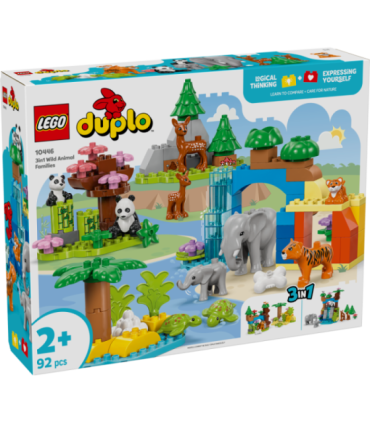 LEGO DUPLO Kolm ühes metsloomade perekonnad.