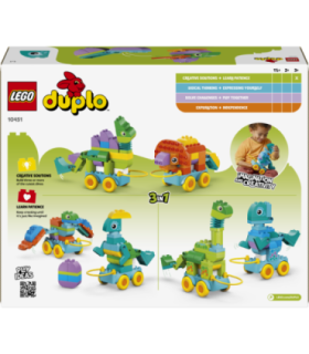 LEGO DUPLO Kolm ühes: dinosaurused ratastel