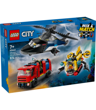 LEGO City Helikopteri, tuletõrjeauto ja allveelaeva remiks