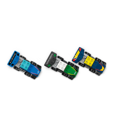 LEGO DUPLO F1 meeskonna võidusõiduautod ja sõitjad