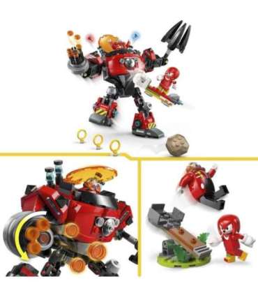 LEGO Sonic Knuckles vs. dr Eggman egg crusher robot