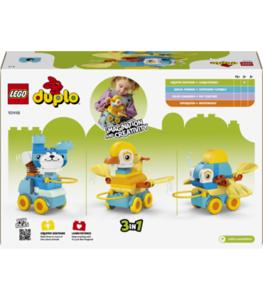 LEGO DUPLO Kolm ühes: loomad ratastel