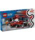 LEGO City F1 boksipeatus ja boksimeeskond Ferrari autoga