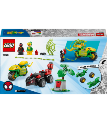 LEGO Spidey Spini ja Electro dinosaurusesõidukite tagaajamine